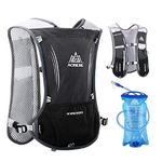 TRIWONDER Hydration Pack Backpack 5L Marathoner Running Race Hydration Vest (Black - with 1.5L Water Bladder)