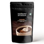 COCOSUTRA Caramel Hot Chocolate Mix | Enjoy hot or cold | 500 g | Vegan & Gluten Free Drinking Chocolate Powder | No Preservatives | Ready in 2 Minutes | Serves 25 Cups