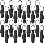 Honoson 20 Pieces Heavy Tension Snap Release Clips Padded Release Clips Trolling Clips with Key Ring for Weight Planer Board Offshore Kites Downrigger Fishing (Black)