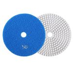 Hilitand 5" Polishing Pads Grinding Disc for Granite Concrete Marble Stone Polishing Drill Grinder Polisher 125mm(50 Grit)