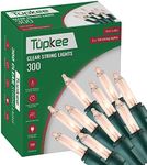 Tupkee Christmas String Lights 300 Count - Incandescent Mini Clear Warm Christmas Light - 62 Feet Light String - Christmas Tree Lights - Indoor & Outdoor Christmas Decorations