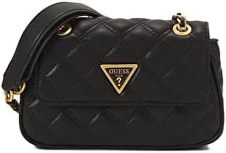 Guess QA874878-BLA Giully Mini Convertible Flap Crossbody Bag for Women, BLA, Western