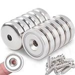 12Pcs Neodymium Cup Magnet with Hol