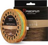 Piscifun Fly Fishing Weight Forward Floating Line with 2 Welded Loops 100-Foot for Fly Fishing Rod and Reel (Moss Green, WF-5F WF-6F WF-7F), Yellow & Moss Green, WF-3F 90FT