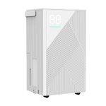 12L/Day Dehumidifier with Laundry Drying Mode Automatic Humidity Sensor & Display 24 Hour Timer Sleeping Mode Continuous Drainage for Damp, Mould and Condensation for Bedroom Bathroom Garage