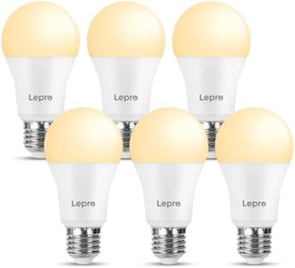 Lepro Bombilla LED E27, Lámpara de 13.5 W y 1521 lúmenes, Bombillas E27 LED Luz Blanca Cálida 2700 K, Reemplaza Bombilla de 100 W, Ahorro de Energía de Haz de 200°, No Regulable, Paquete de 6