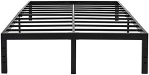 45MinST 18 Inch Maximum Storage Bed Frame/Reinforced Platform /3500lbs Heavy Duty/Easy Assembly/ Mattress Foundation/Steel Slat/Noise Free, Queen