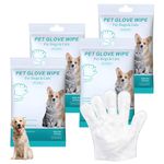 XEERUN 24 Pcs Pet Glove Wipe, Pet Cleaning Gloves for Dog and Cat, Pet Wash Free Gloves, Easy Use on Fur Face, Body, Ear, Eye, Paws, Hypoallergenic, Thickened Grooming Wipes for Daily Care& Travel