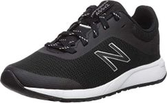 New Balance Kid's 455 V2 Lace-up Running Shoe, Black/White, 5 Wide Big Kid