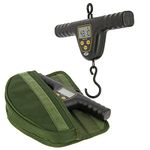 NGT XPR Black Or Camo T-Bar Digital 110lb / 50kg Weighing Scale and Protective Case Set For Carp Coarse Fishing (Black)