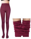 Alexvyan Slim Fit [26 to 34] Warm Women Thick Fur Lined Fleece Legging Warm Winter Thermal Soft Leggings for Women Girls Ladies (Wine Red)