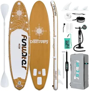 FunWater Inflatable 11'×33"×6" Ultra-Light SUP for All Skill Levels Everything Included with Stand Up Paddle Board, Adj Floating Paddles, Pump, ISUP Travel Backpack, Leash,Waterproof Bag