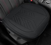 Leather Seat Covers for Car, 2Pcs Premium Car Seat Protector, Universal Bottom Covers Waterproof Anti-Slip Car AccessoriesWorks with 95% of Auto SUV Trucks Van (Black)