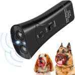 Ketsicart® Dog Repeller, Anti Dog Barking Device, Anti Barking Ultrasonic tranier, Sonic Dog Repeller Device, LED Dog Repeller Trainer with Flash Light (Black)