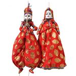 SM Creations Set of 5 Pair Rajasthani Handmade Puppets, Katputli for Wedding Party Decoration, Mehandi Party ,Mela Theme, Village Theme and Event Party Decoration Item.