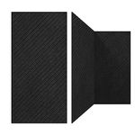 DrKlang 3 Pack Sound Proof Panels for Walls, 47.2" x 23.6" x 0.36" Acoustic Panels Sound Absorbing in Left Diagonal Slotting, Sound Absorbing Wall Art for Home and Office- Black