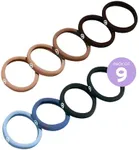 Gimme Beauty - Any Fit No Damage Hair Ties - Neutrals - Seamless Microfiber Hair Elastic - Hair Accessories With All Day Hold - No Snagging, Dents, or Breakage Hair Tie Pack (9 Count)