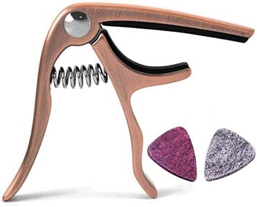 UKULELE CAPO - 4 String for Soprano, Concert, Tenor Ukulele Zinc Alloy Professional Capo Heavyweight Feeling with 2pack Ukulele Felt Picks (Bronze)