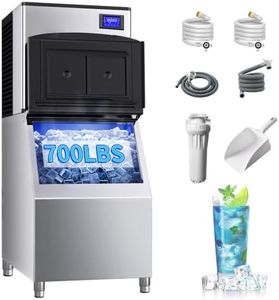 GDNWDEDI Commercial Ice Maker Machine 700LBS/24H, 440LBS Storage
