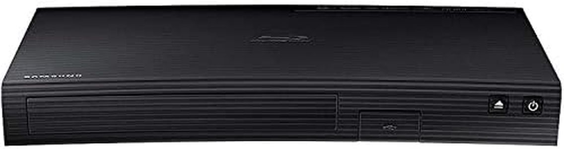 Samsung Blu-ray DVD Disc Player With 1080p Full HD Upconversion, Plays Blu-ray Discs, DVDs & CDs, Plus 6Ft High Speed HDMI Cable, Black Finish (Renewed)