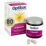 OptiBac Saccharomyces Boulardii | 5 Billion Friendly Bacteria Natural Yeast Supplement | Well Researched & Internationally Acclaimed | Vegan & Gluten Free | Shelf Stable | 80 Capsules