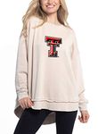 NCAA Texas Tech Red Raiders Womens Pullover Sweatshirt, Oatmeal, Small