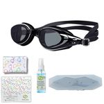 First Lens Customised Prescription Powered Swimming Goggles With UV Protection & AntiFog (L-3.00 R-3.50)