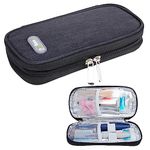 YOUSHARES Insulin Cooler Travel Case, Organizer Insulin Case for Insulin Pens and Other Diabetic Supplies, Keep Supplies Safe and Cold, Black, Bag Only