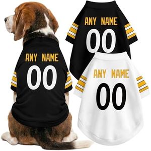 DALLASC Pittsburgh Dog Clothes Custom Name Number T Shirt for Dog Gifts
