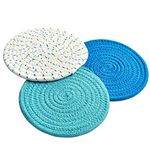 Walgreen® Kitchen Pot Holders Set Trivets Set 100% Pure Cotton Thread Weave Hot Pot Holders Set (Set of 3) Stylish Coasters, Hot Pads, Hot Mats, Spoon Rest for Cooking and Baking