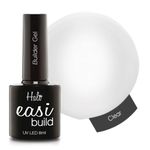 Halo Easibuild Builder Gel 8ml - Clear. UV/LED Builder Gel For Nails, Natural Growth & Nail Strengthener. Clear Builder Gel For Nail Art & Professional Manicure Repair