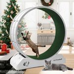 Homegroove Cat Wheels Cat Exercise Wheel for Indoor Cat, Cat Running Wheel with Carpeted Runway, Cat Treadmill Wheel for Kitty’s Longer Life, Plastic Cat Wheel for Fitness Weight