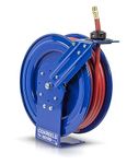 Coxreels P-LP-450 Retractable Air/Water Low-Pressure Hose Reel, P Series, ½” x 50’ - Easy-to-Use Compact Design- Heavy-Duty Steel Construction, Made in The USA