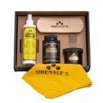 Obenauf's Leather Care Essentials Kit - 4oz Heavy Duty Leather Preservative - 8oz Oil Conditioner - 8oz Cleanit Cleaner - Horsehair Brush - Cleaning Cloth