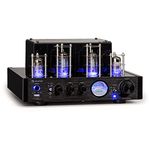 Auna Amp VT Tube Amplifier HiFi Amplifier 2x35W RMS, Stereo Amplifier BT Opt./Coax./AUX-In, Amplifier, black