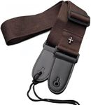 CAIHONG Guitar Strap, Bass Guitar Straps Acoustic Electric Woven Simple Leather Ends Adjustable Vintage with Pick Pocket (Brown)