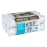 Duck Smooth Top Easy Liner Shelf Liner, Top Cabinet Multipack, 6-Rolls, Each 12" Width, 10' Length, Grey Damask