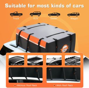 Sailnovo Car Roof Bag 20 Cubic Feet – Foldable Soft Storage with Straps & Hooks