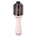 L'ANGE HAIR Le Volume 2-in-1 Titanium Brush Dryer Blush | Hot Air Blow Dryer Brush in One with Oval Barrel | Hair Styler for Smooth, Frizz-Free Results for All Hair Types (Blush - 75mm)