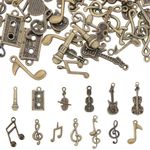 SUNNYCLUE 78Pcs 13 Styles Musical Instrument Charms Music Charm Bulk Small Antique Bronze Music Notes Tibetan Charms Note Charm for jewellery Making Charms Keychain Dangles Earring Necklace DIY Crafts