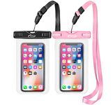 AiRunTech Waterproof Case, 2Pack IPX8 Waterproof Phone Pouch, Dustproof Dry Bag for iPhone Xs/XS Max/XR/X/8/8 Plus/7/7 Plus/6/6s, Samsung Galaxy S9/S8/S7 Google Pixel and All Devices Up to 8.5 Inches