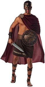 California Men's Spartan Warrior Roman Gladiator Costume, Large