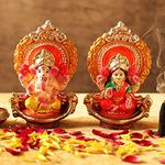 Flex@#_Laxmi Ganesh Statue| Laxmi Ganesh Idol| Laxmi ji ki murti| Ganesh ji ki Murti| Laxmi Ganesh Eco-Friendly Idol for Deewali Puja| Deewali Gift| लक्ष्मी -गणेश की मूर्ति | 6 Inch_5TA73