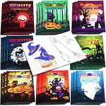 24 Pieces Halloween Coloring Books Party Favors Mini Coloring Booklet Spooky Ghost Witch Pumpkin Drawing Coloring Book for Kids Halloween Party Trick or Treat Goodie Bag Fillers Gifts Supplies