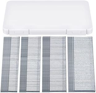 2000 Pieces 18Ga Brad Nails Galvanized Finish Nail Galvanized Brad Nails 5/8 Inch-500, 3/4 Inch-500, 1 Inch-500, 1-1/4 Inch-500 with Storage Box for Repairing Molding Cabinetry Building Assembly