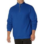 Charles River Apparel Men's Crosswind Quarter Zip Sweatshirt (Regular & Big-Tall Sizes), Royal, XL