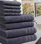 Casabella Luxury 100% Egyptian Cotton Towel Bale - 8 Pieces - 550 Gsm Xlarge Sizes_Grey_8 Pieces Set