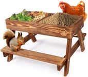 Chicken Picnic Table, Chicken Feede