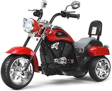 Costzon Kids Ride on Chopper Motorcycle, 6 V Battery Powered Motorcycle Trike w/Horn, Headlight, Forward/Reverse Switch, ASTM Certification, 3 Wheel Ride on Toys for Boys Girls Gift (Red)