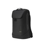 MOKOBARA Transit Backpack | Fits Laptop Up To 16 Inch, 30L Capacity, Water-Resistant Polyester, Vegan Leather Trims | Money Moves, Black